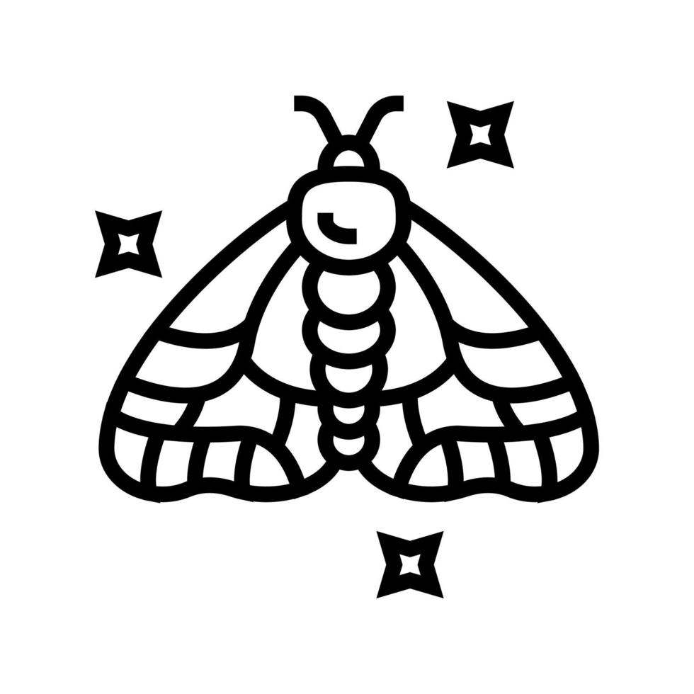 insecto boho línea icono vector ilustración