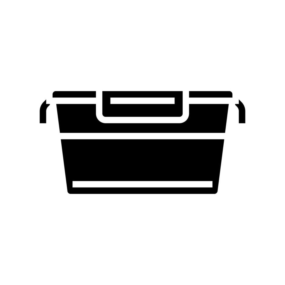 food container plastic glyph icon vector illustration