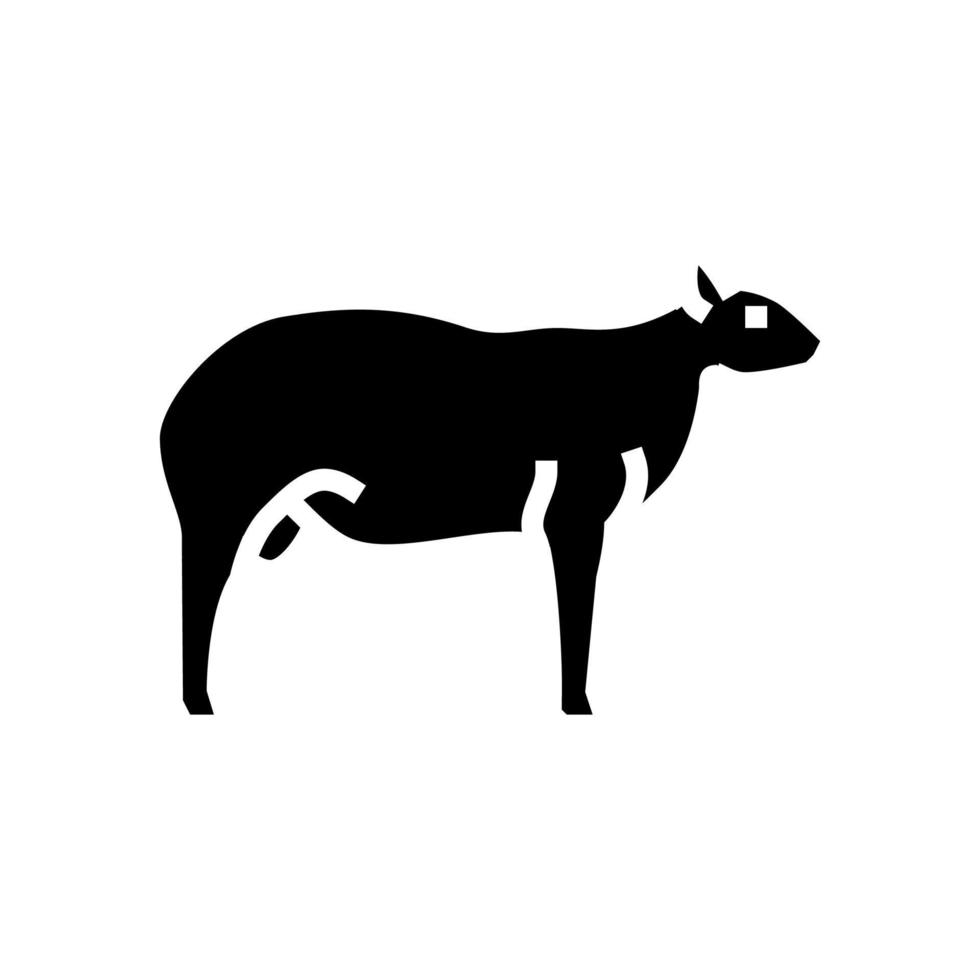 ilustración de vector de icono de glifo de oveja texel