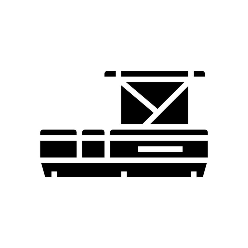 pontoon boat glyph icon vector illustration