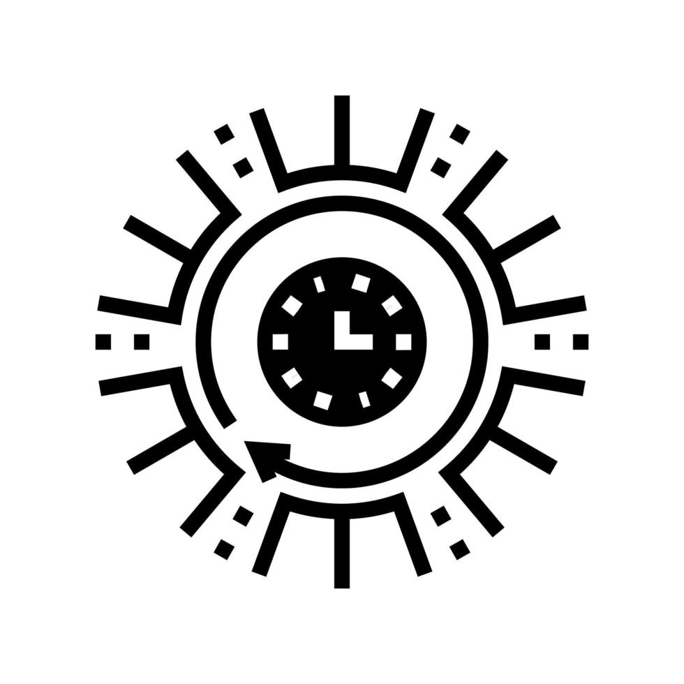 time running future glyph icon vector illustration