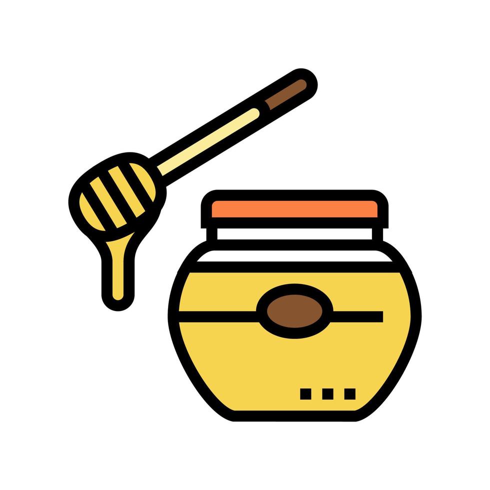 honey bottle beekeeping color icon vector illustration