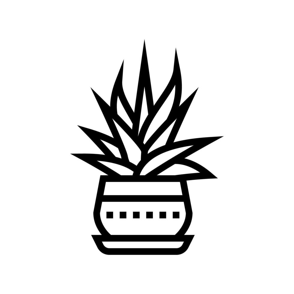 domestic plant line icon vector illustration