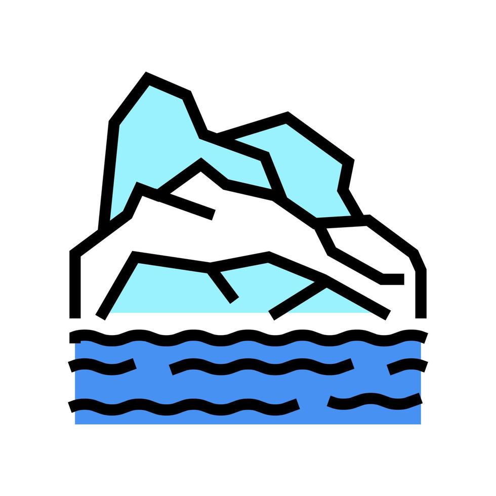 arctic land color icon vector illustration
