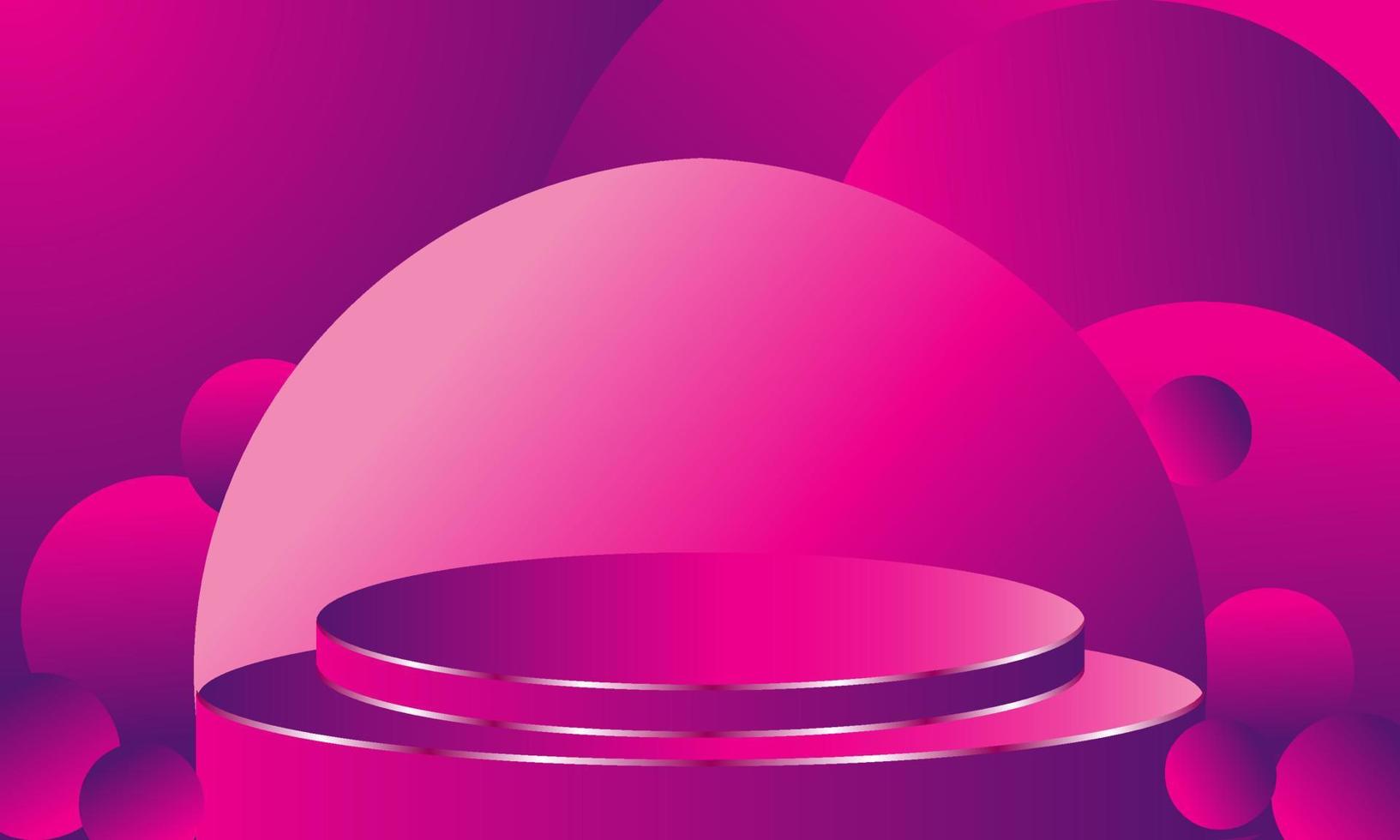 blank round pedestal . color gradient circular awarded winner podium for outstanding luxury product advertising display on color gradient lighting background vector