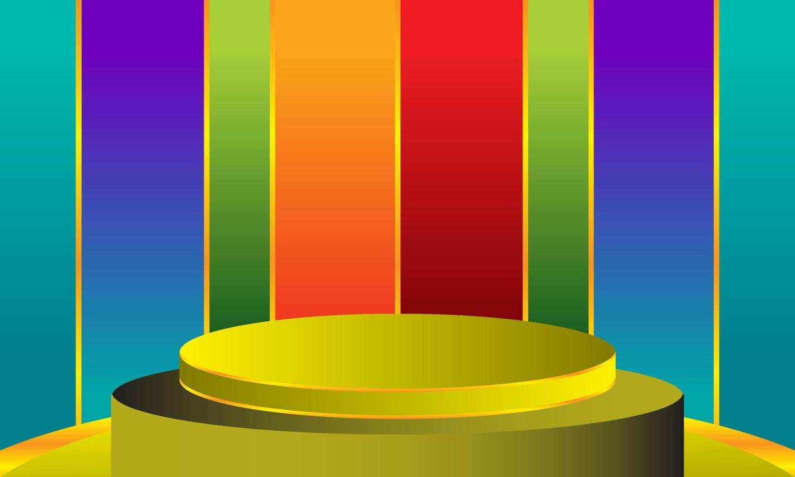 display podium scene with gradient background. vector