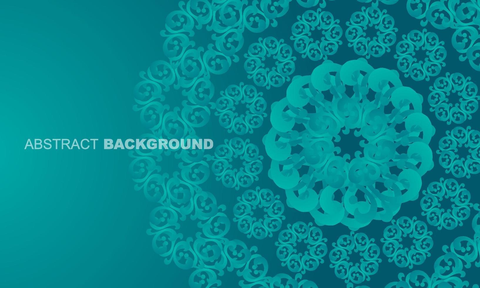 Circle lace ornament, round ornamental geometric doily pattern with gradient color vector