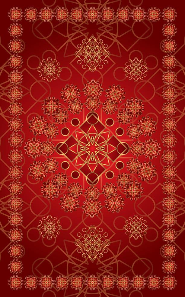 Illustrated Persian carpet original design, tribal texture. vector