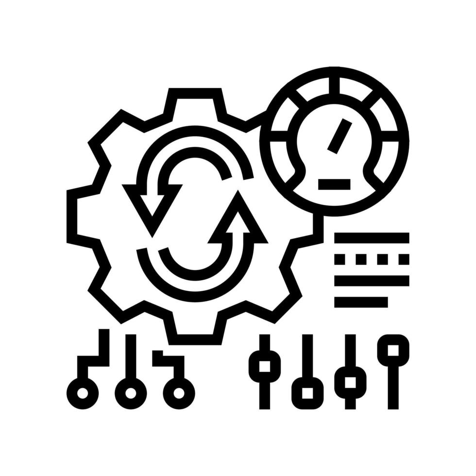 working process optimize line icon vector illustration