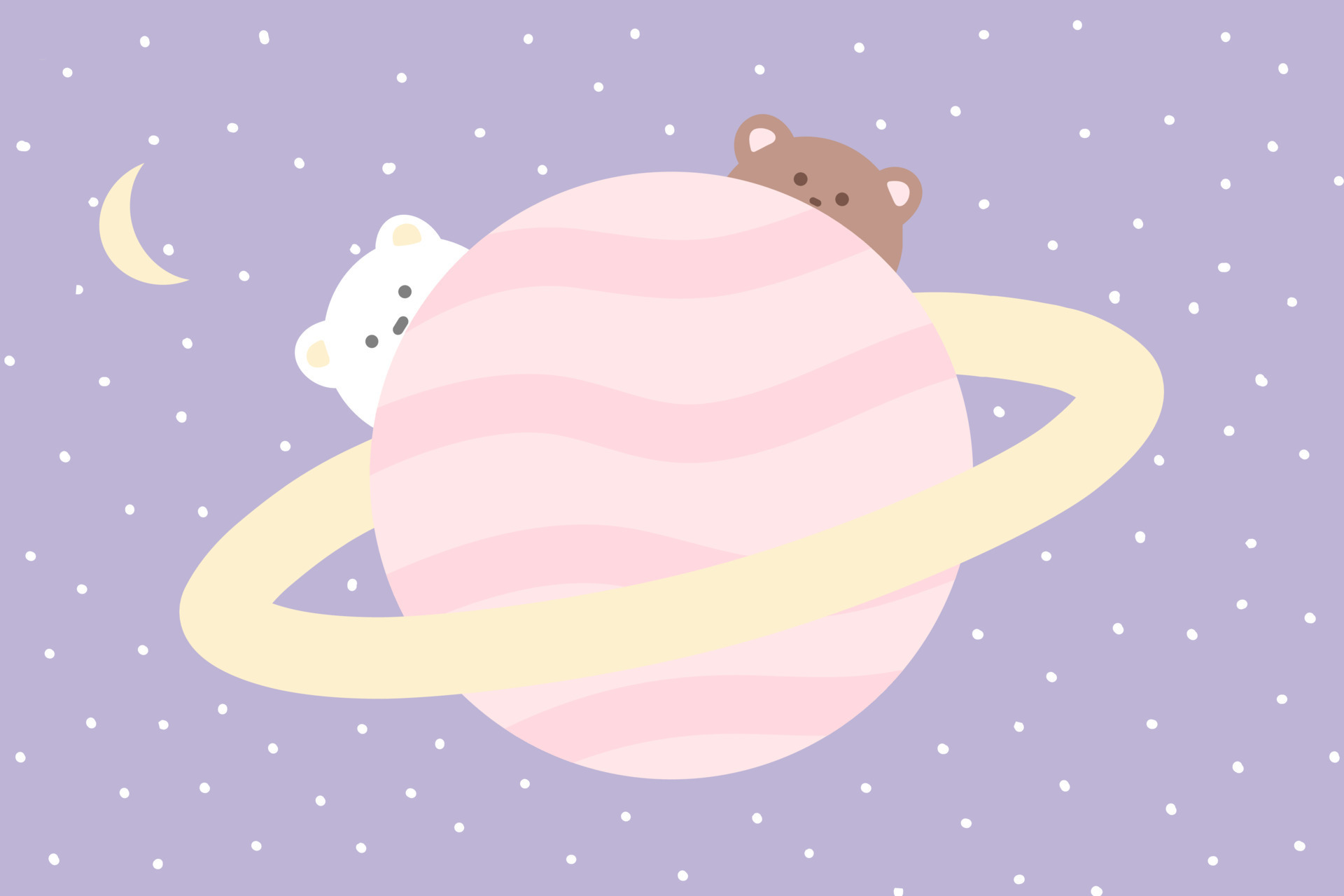 Download Cute Kawaii Lock Screen Cartoon Bear Wallpaper  Wallpaperscom