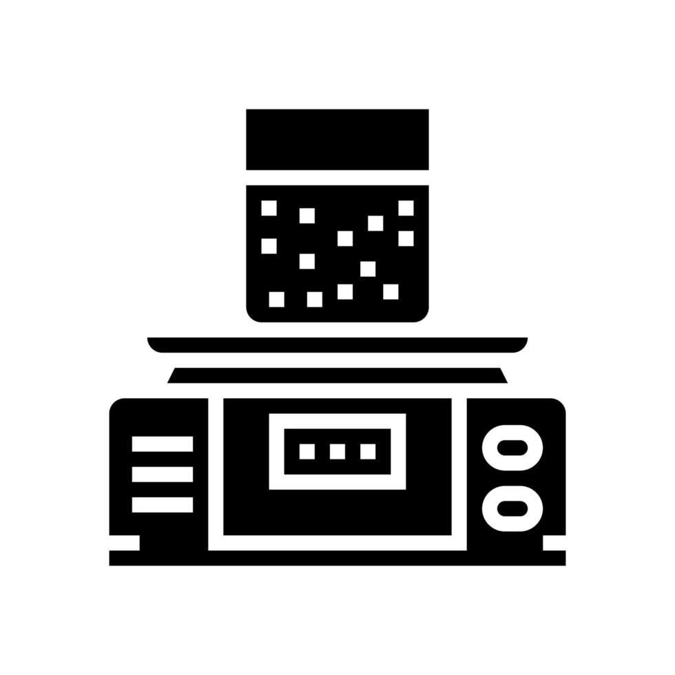 equipment for soil testing and weight measuring glyph icon vector illustration