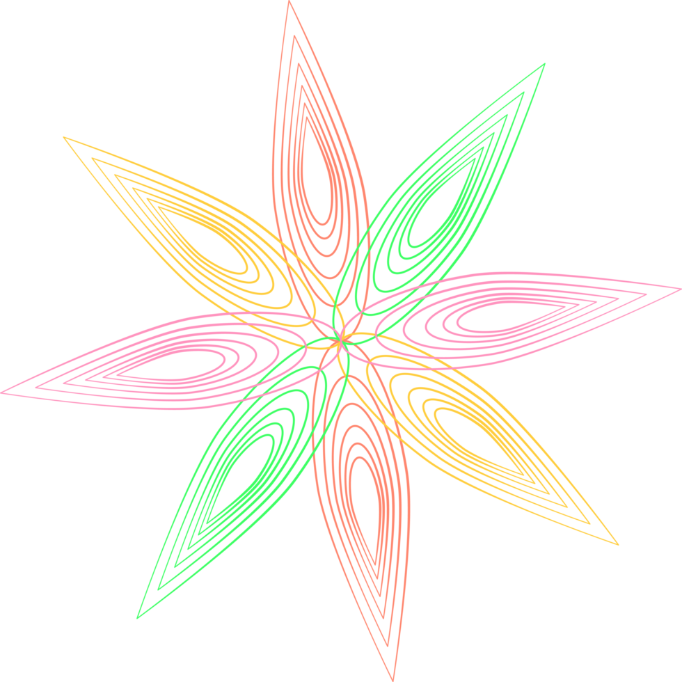 Stars shape lines color minimal for decorative png