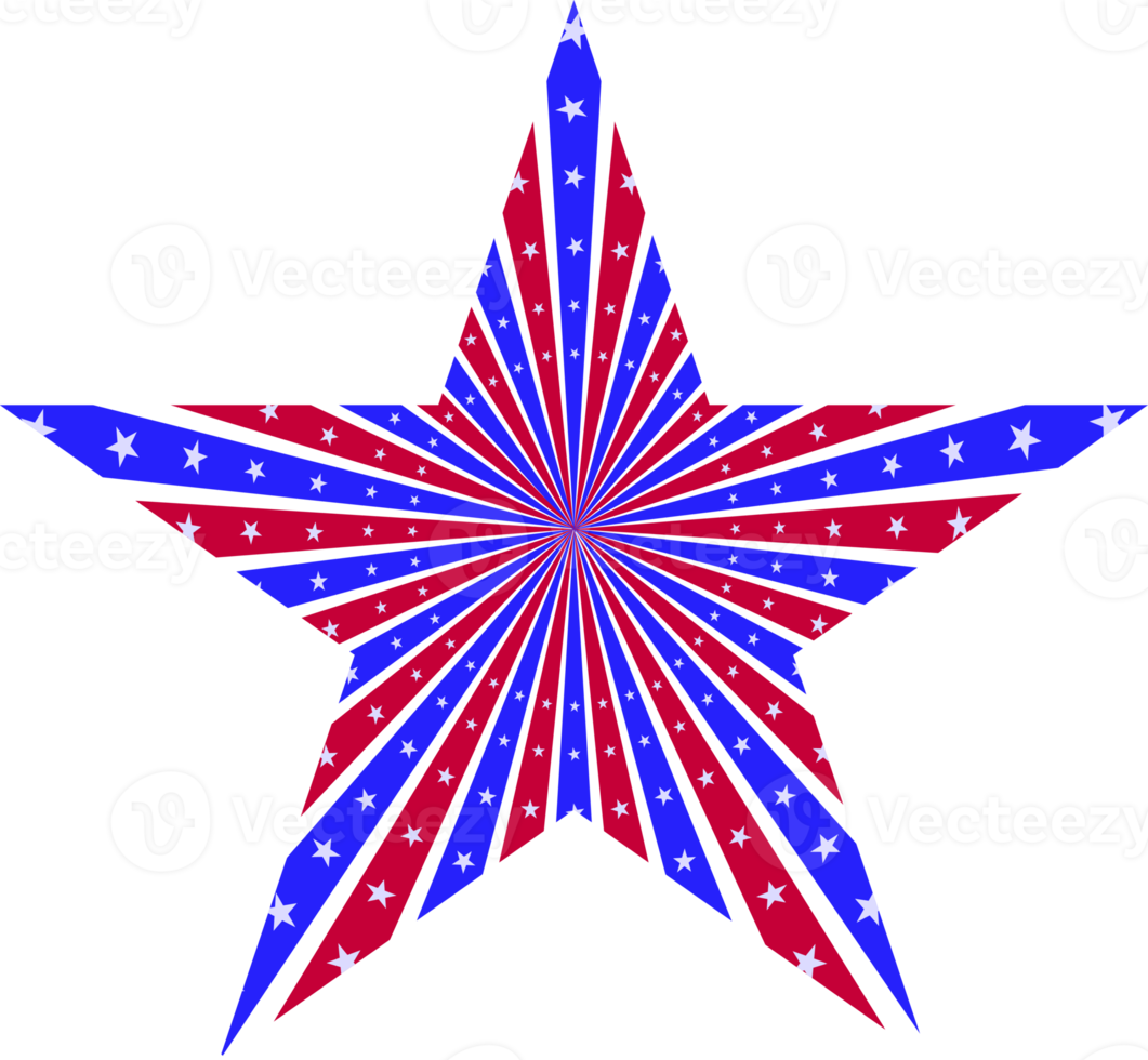 American flag symbol star shape badge buttons patriot freedom abstract background illustration png