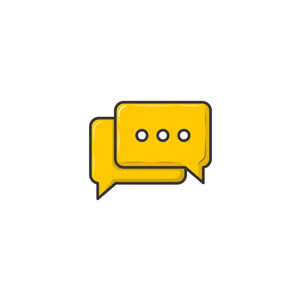 Cartoon Chat Message Icon Design Vector