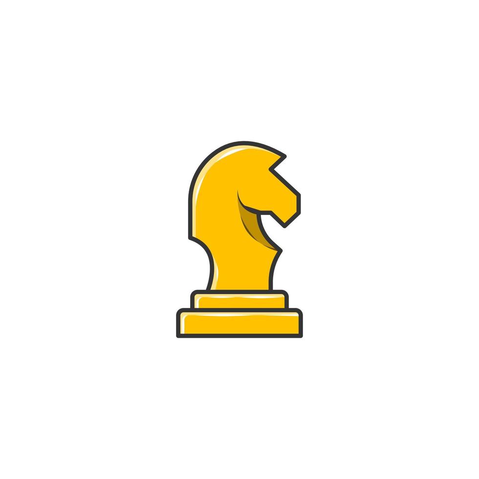 Cartoon chess vector icon on white background