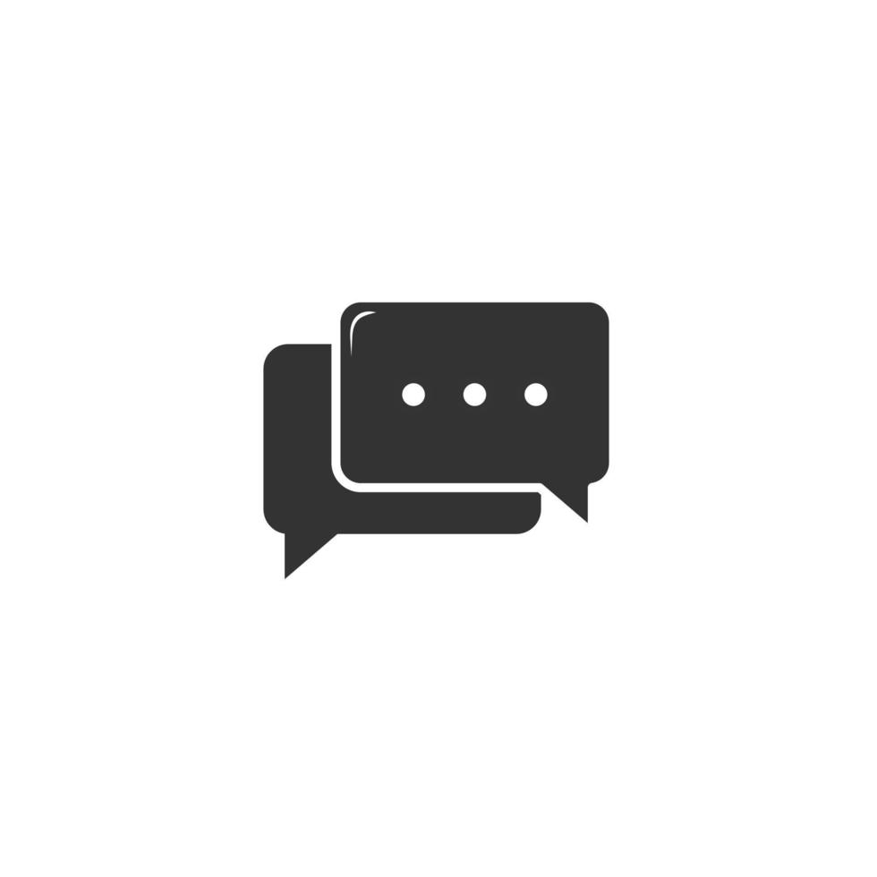 Silhouette Chat Message Icon Design Vector