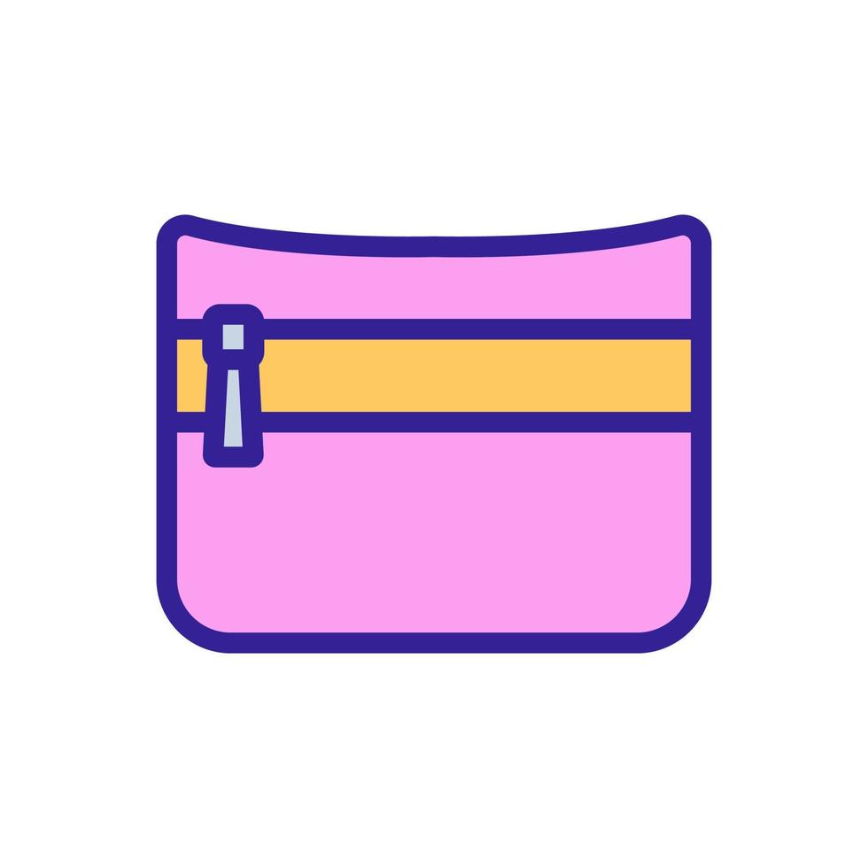 wallet for cash and bank cards icon vector outline illustration