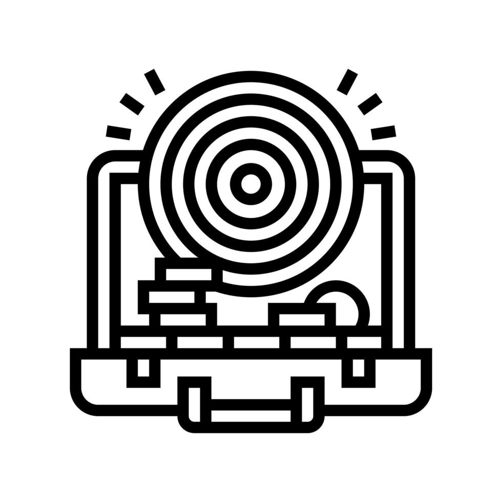 goal achievement line icon vector illustration