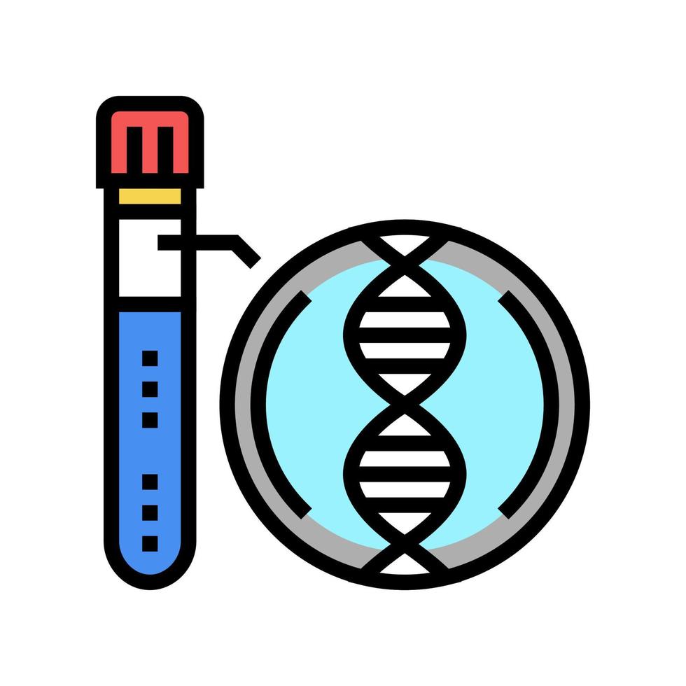 analysis flask genetic molecule color icon vector illustration