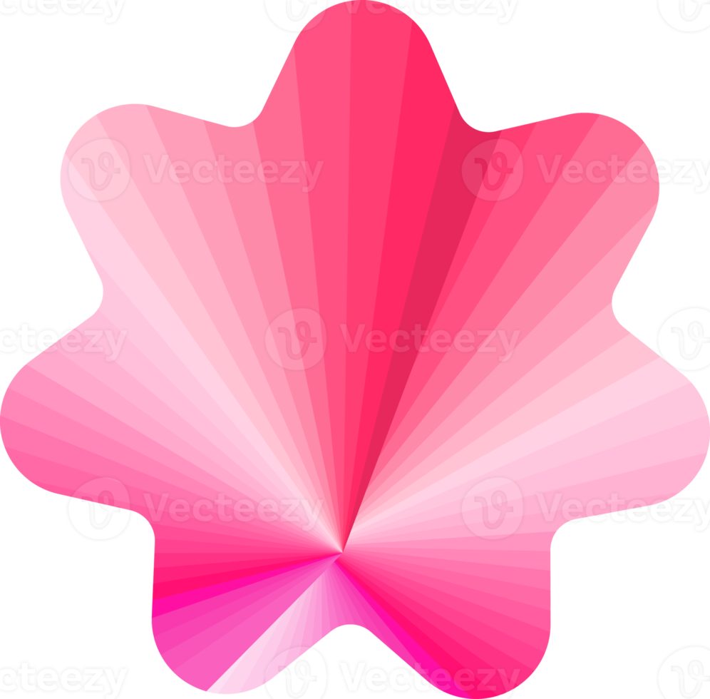 Star pink flower shape buttons badge label sticker promotion abstract background illustration png