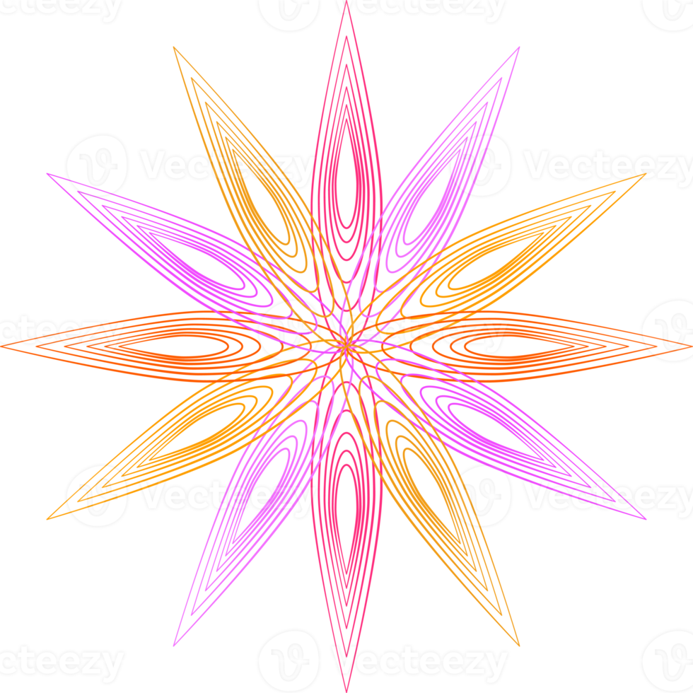 Élément d'éclatement de fleur d'étoiles minimal pour la décoration png