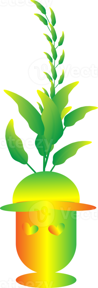 Flora houseplant natural leaf indoor decoration graphic design illustration png