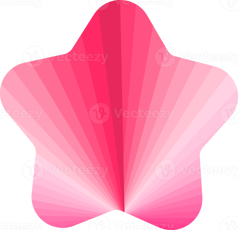 Star pink flower shape buttons badge label sticker promotion abstract background illustration png