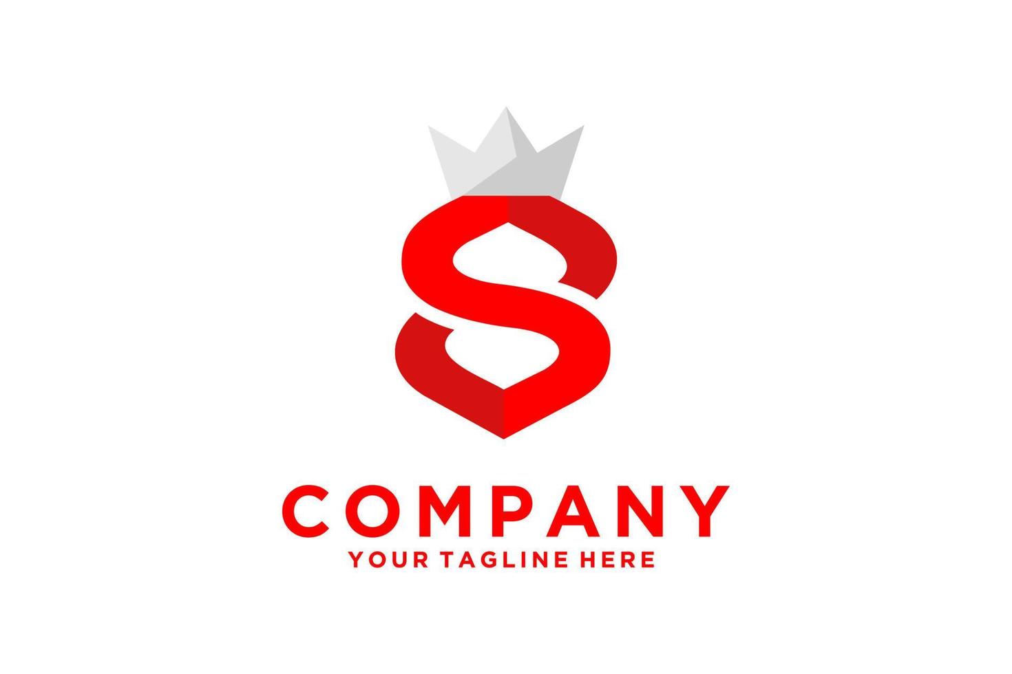 letter S symbol and crown logo vector