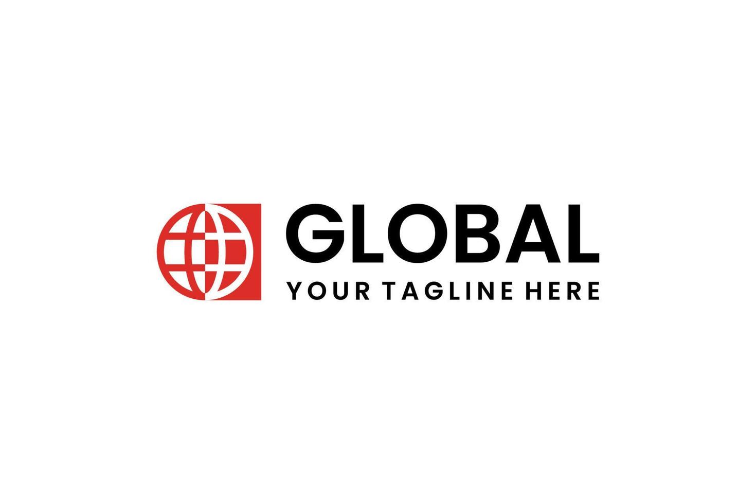 Global or globe or world logo vector