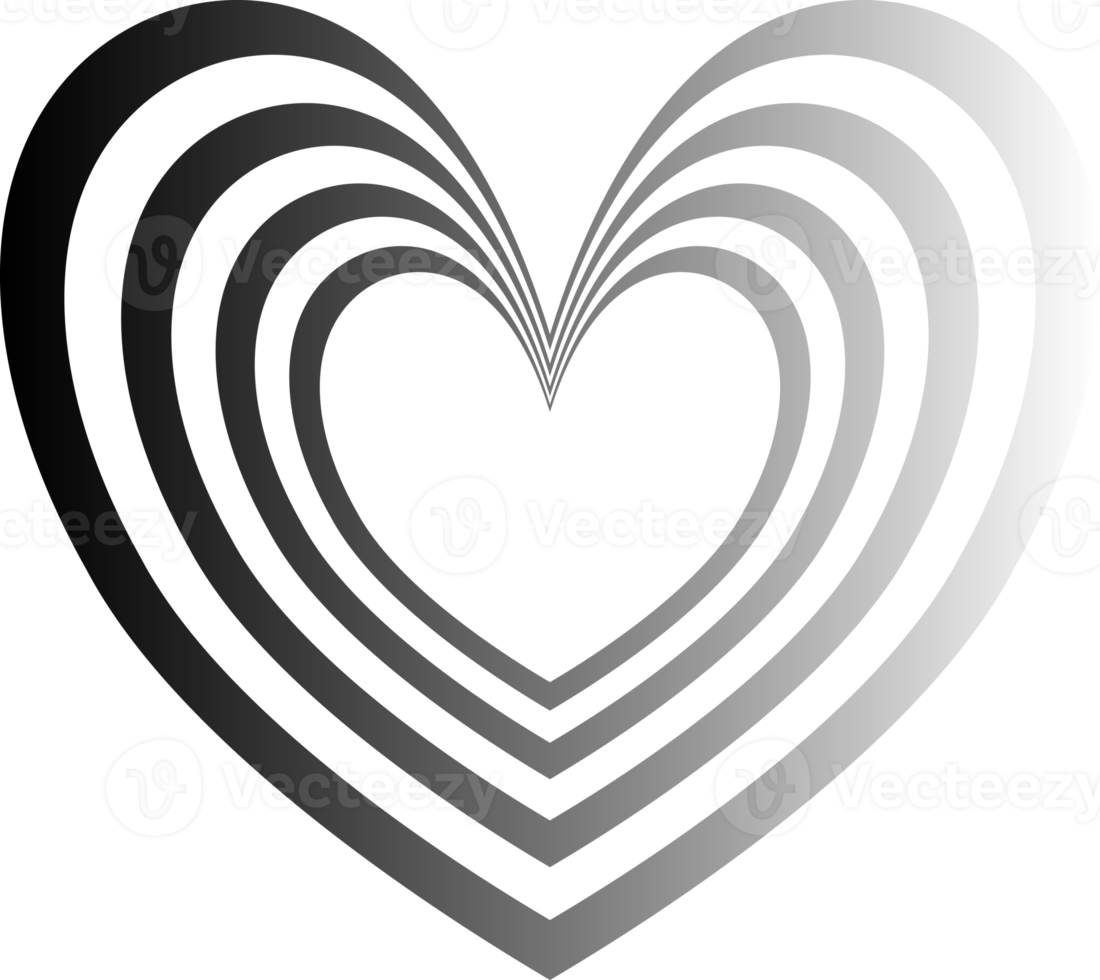 belle forme de coeur signes émotion comme émotion passion abstrait arrière-plan conception graphique illustration png