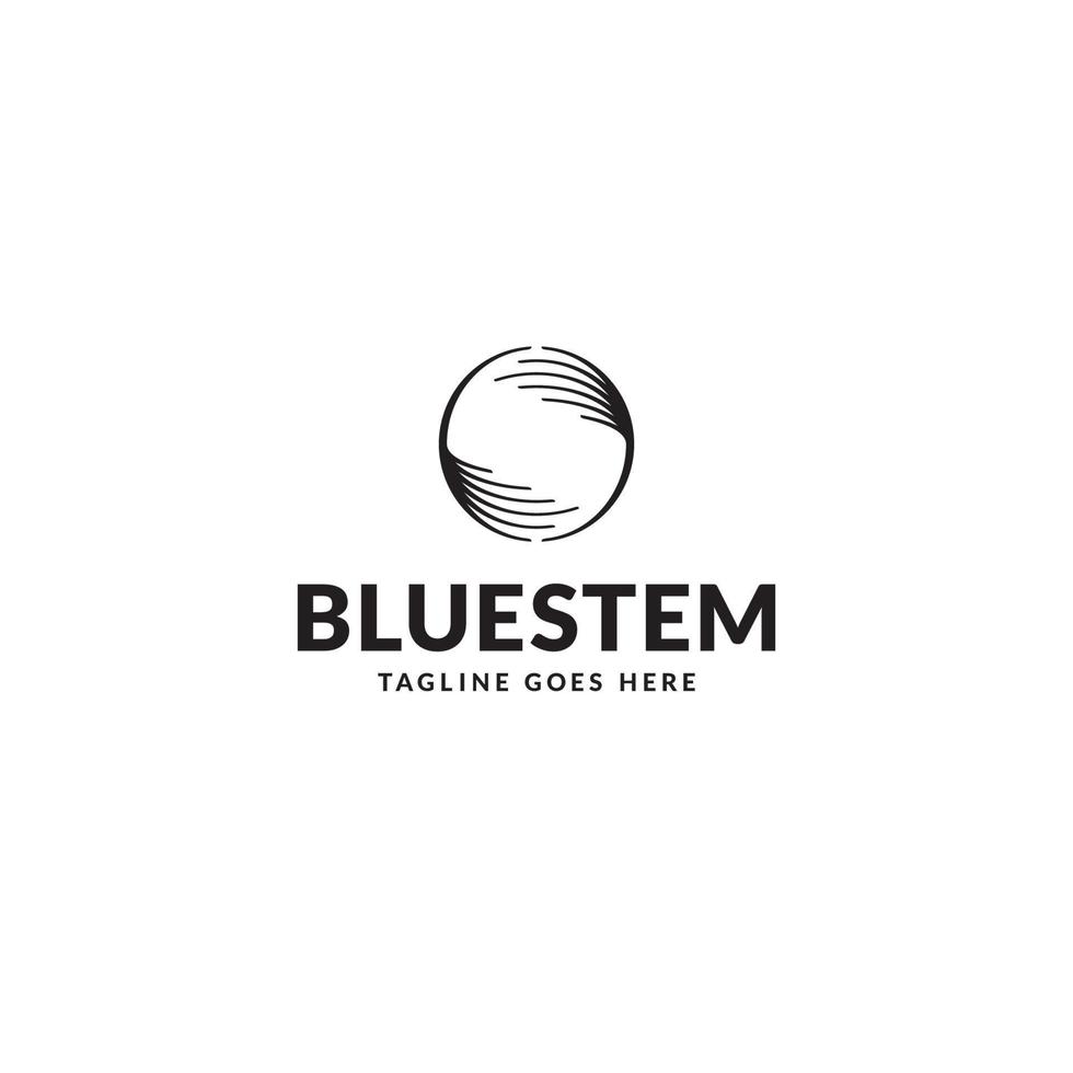 Bluestem logo or icon design vector