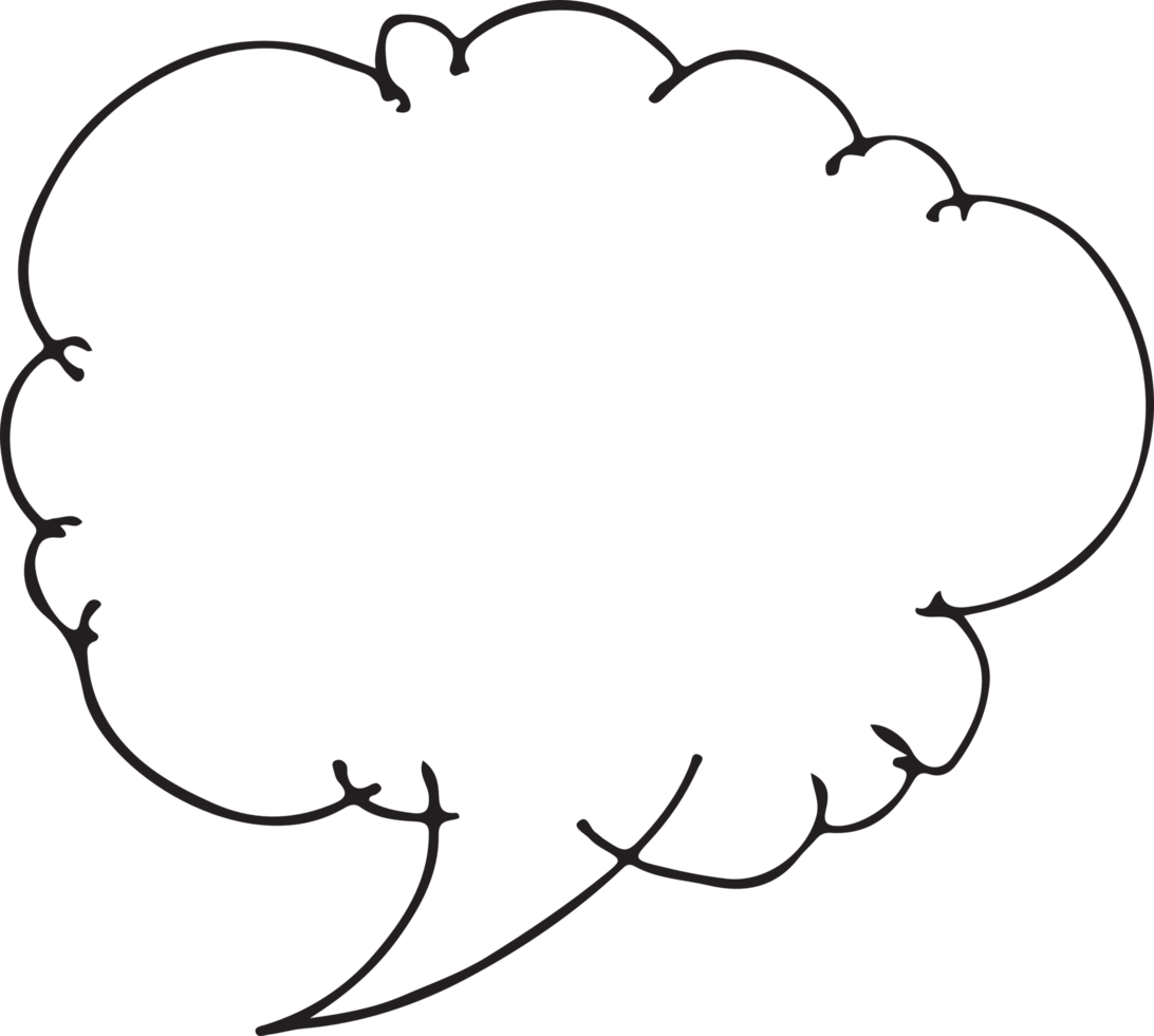 Speech Bubble icon hand drawn png