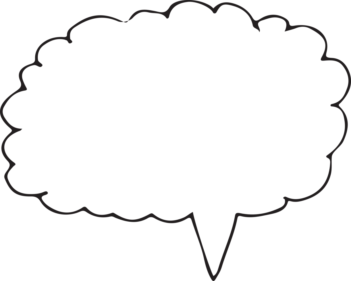 Speech Bubble icon hand drawn png