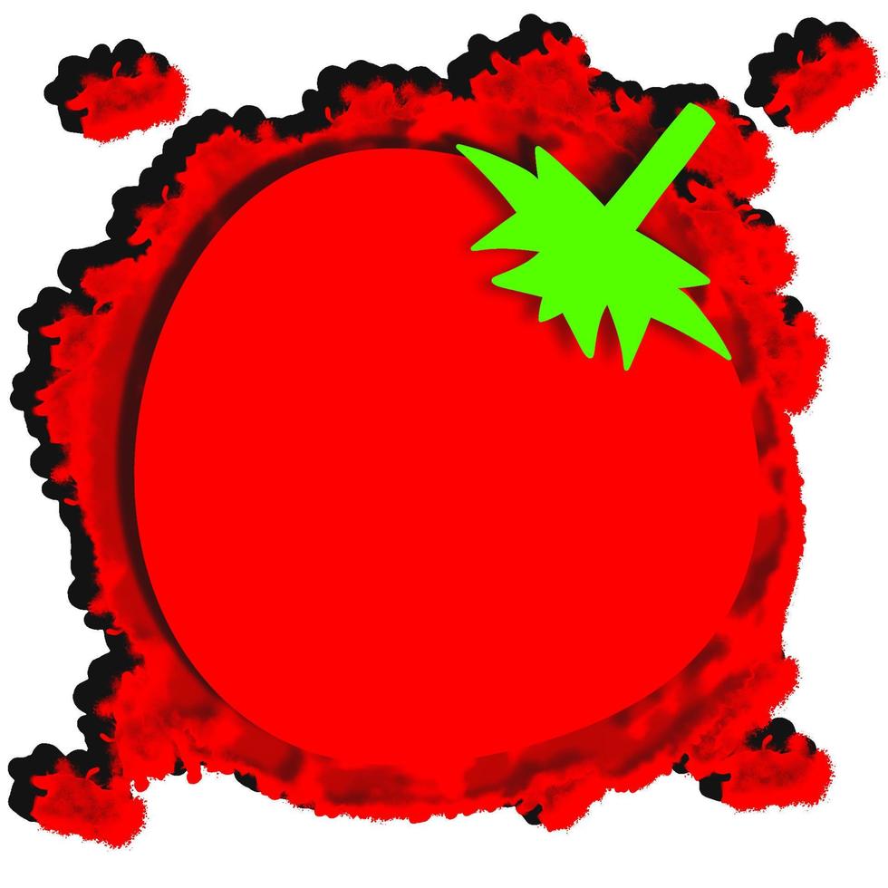 Download the broken tomato fruit template for the tomato festival vector