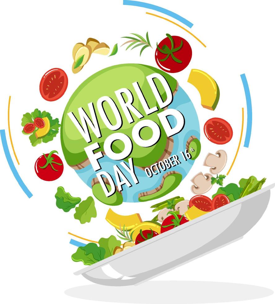 diseño de banner del día mundial de la alimentación vector