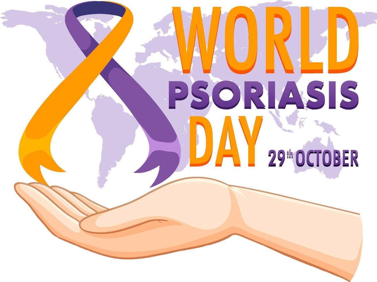 World Psoriasis Day Banner Design vector