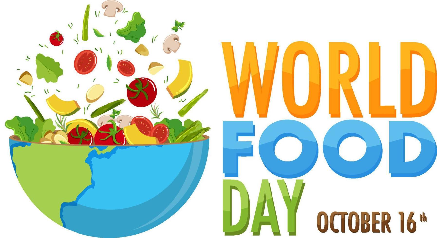 World Food Day Banner Design vector