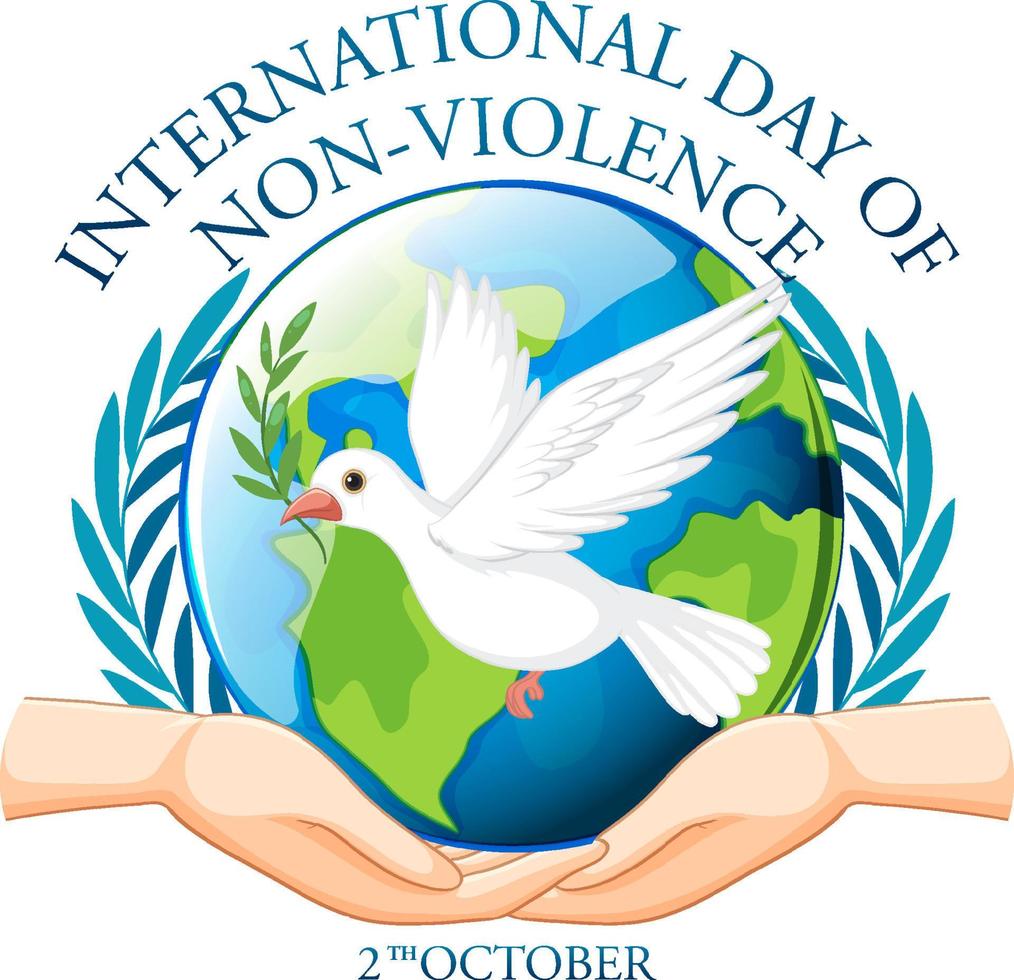 International Day of Non Violence Poster vector