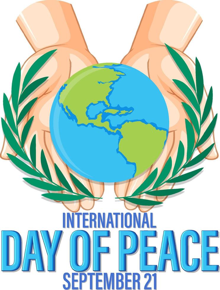 International day of peace banner design vector