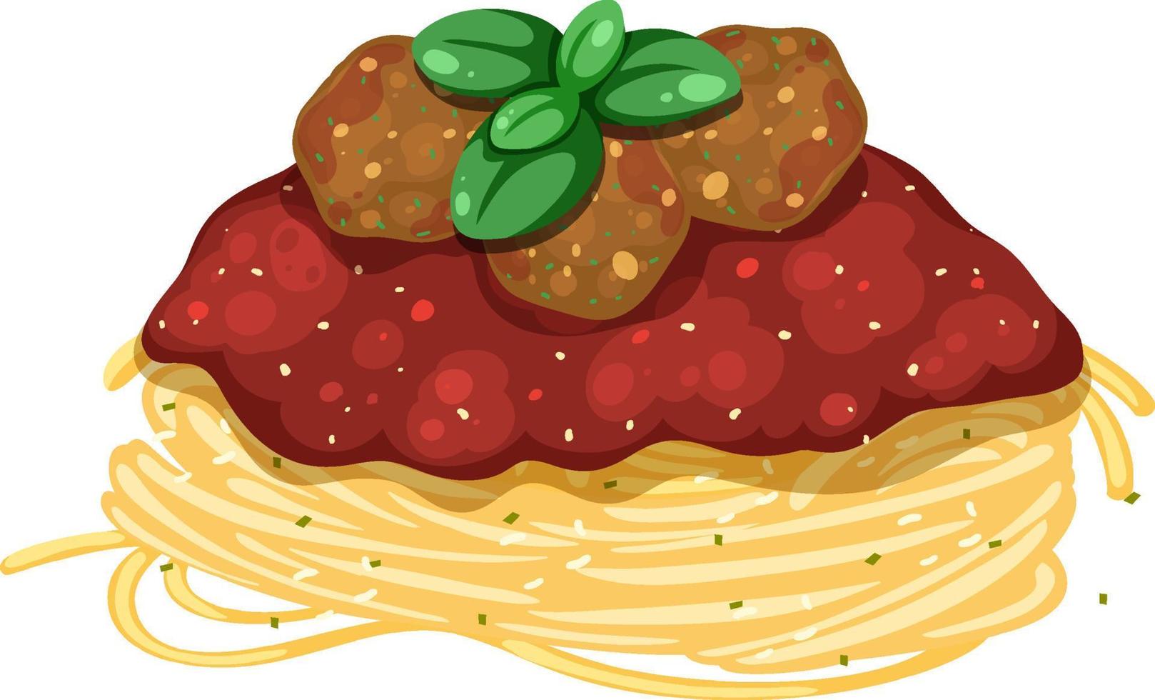 Spaghetti pasta with bolognese sauce vector