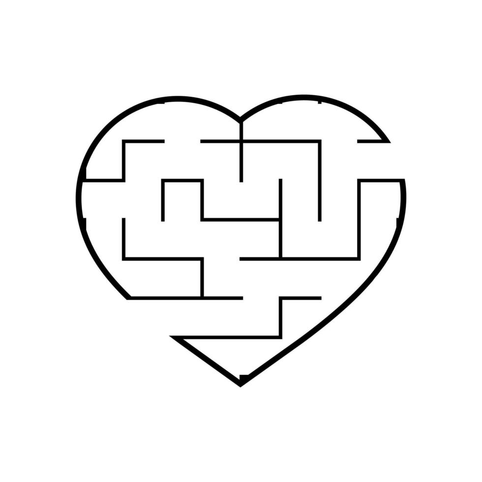 Abstact labyrinth. Educational game for kids. Puzzle for children. Maze conundrum. Find the right path. Vector illustration.