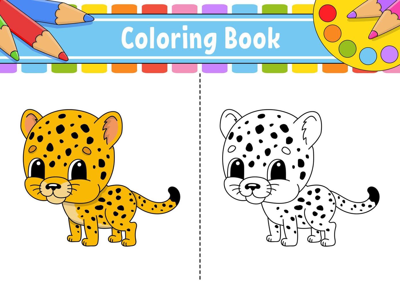 página para colorear para niños. personaje animado. ilustración vectorial silueta de contorno negro. aislado sobre fondo blanco. vector
