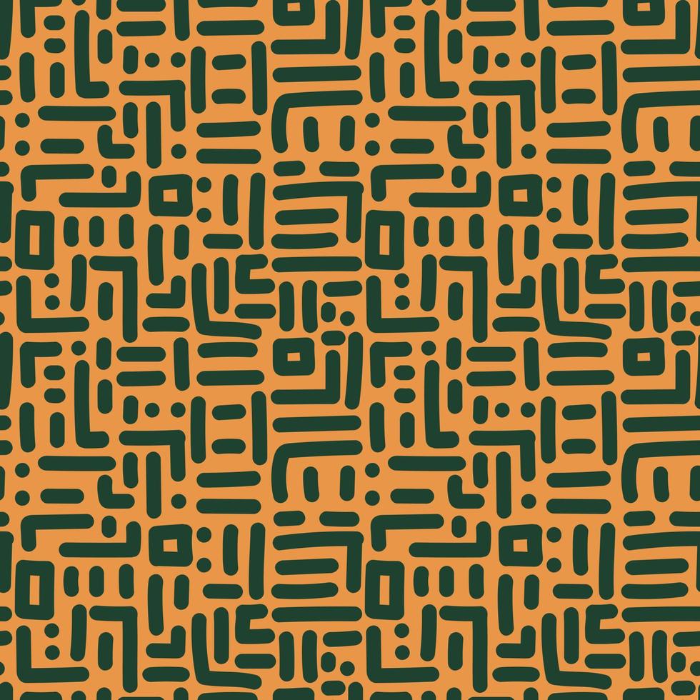 Creative maze lines geometric seamless pattern. Funny labyrinth background. Hand drawn line wallpaper in doodle style. vector
