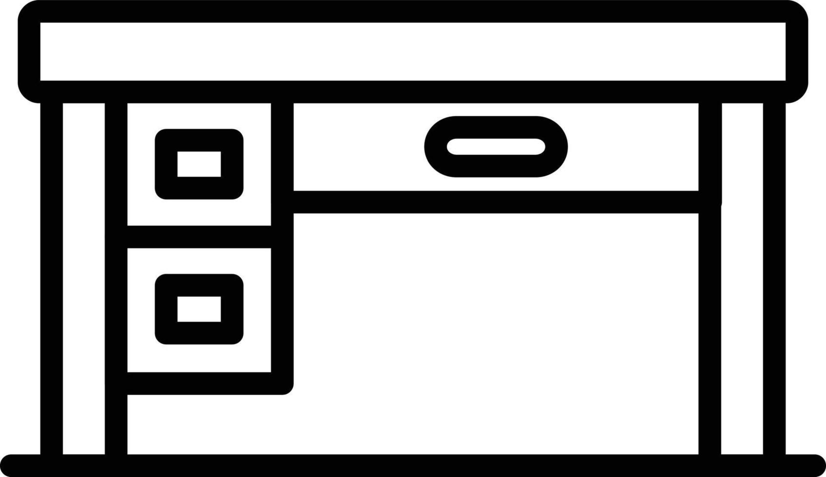 Desk Line Icon vector