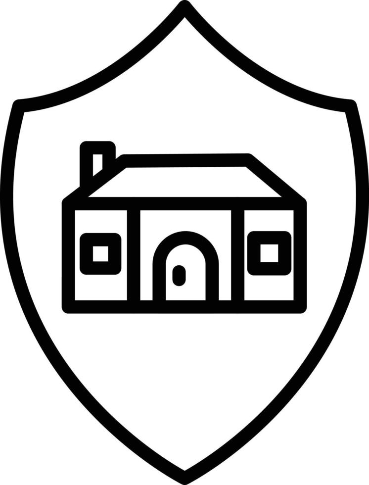 Property Insurance Line Icon vector