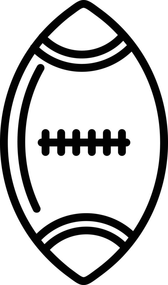 icono de línea de rugby vector