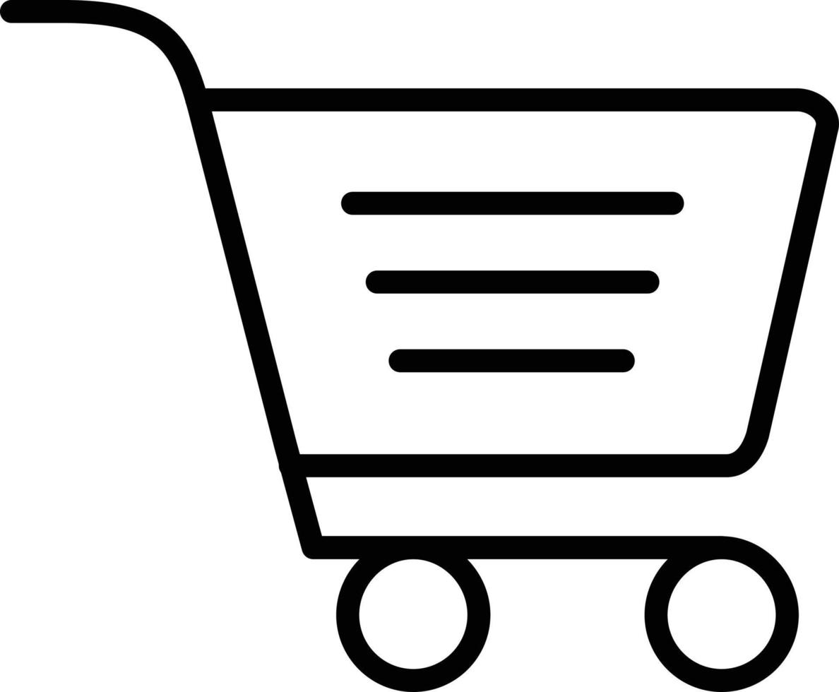 Shoping Cart Line Icon vector