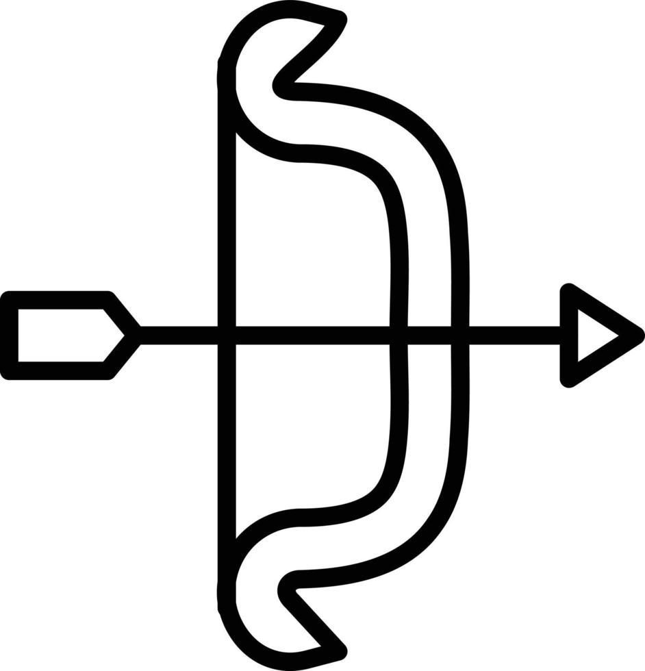 Crossbow Line Line Icon vector