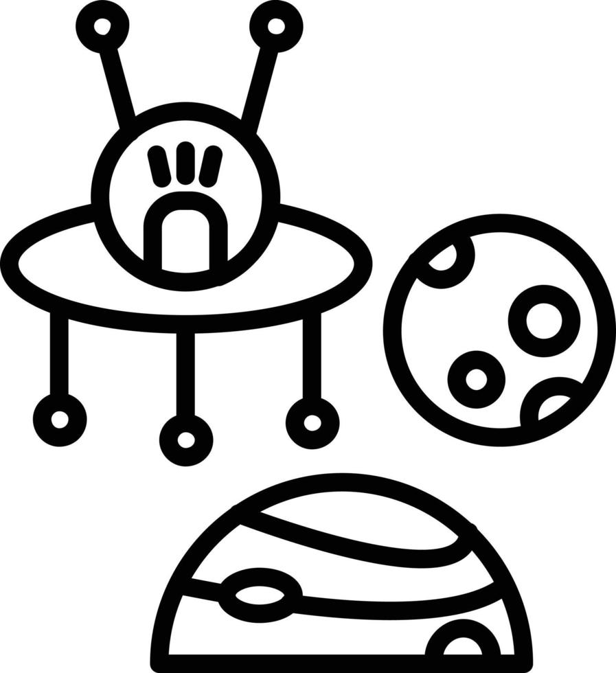 Ufo Line Icon vector