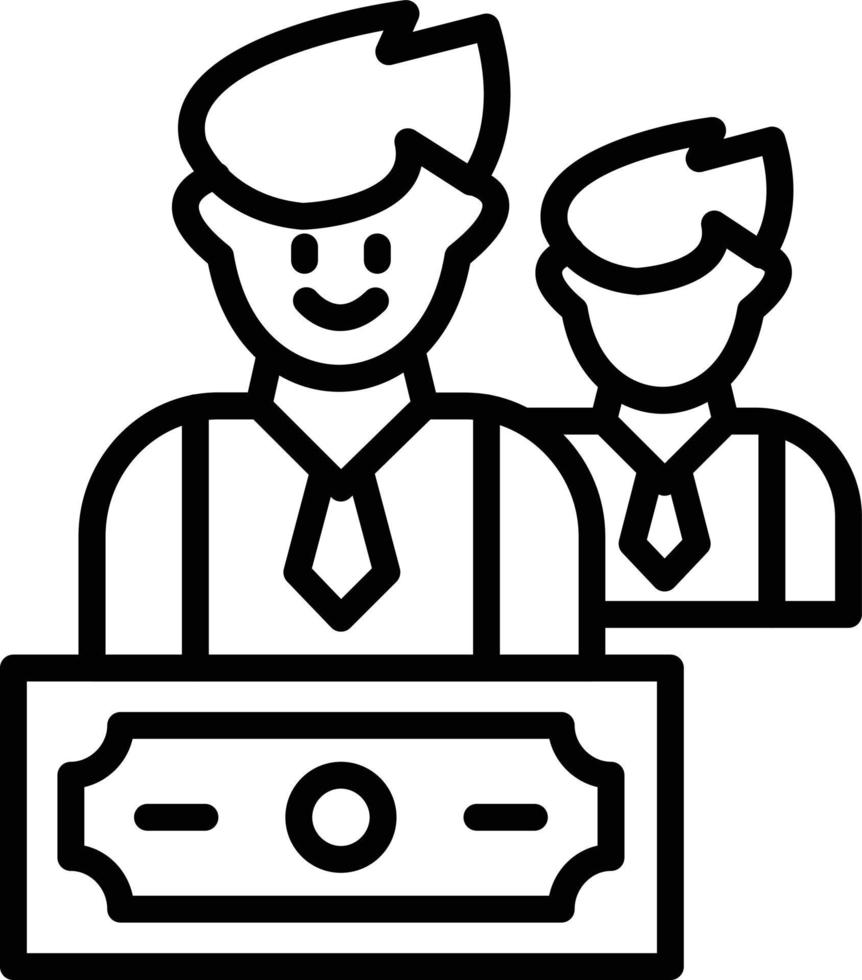 Wage Line Icon vector